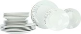Bol.com 4goodz porseleinen servies 6 persoons 18 delig - Schetsen aanbieding