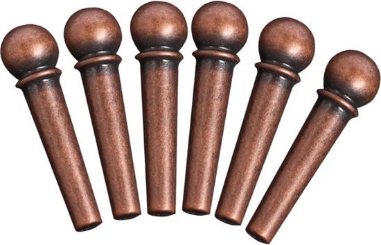 Foto: Set 6 stuks metale bronze brugpinnen akoestische gitaar pinnen voor gitaar gitaar accessoires