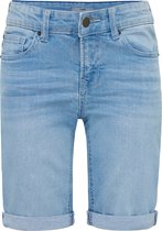 JESS SHORT Regular Waist/ Straight Leg Jeans Short Jongens - Blauw - Maat 158-164