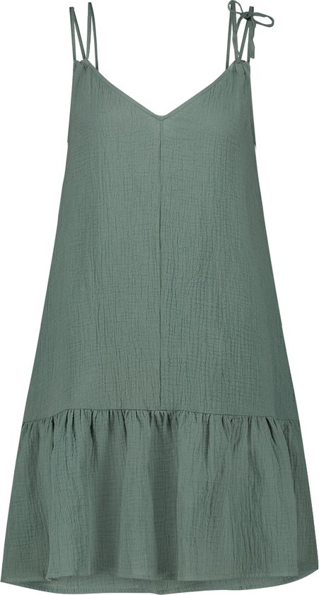 Ten Cate Basics spaghetti dress green voor Dames |
