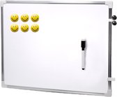 Magnetisch whiteboard/memobord met marker/smiley magneten - 80 x 60 cm
