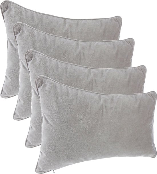 Atmosphera Canapé/coussins décoratifs Sophia - 4x pièces - 30 x 50 cm - polyester avec fermeture éclair