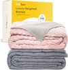 verzwaringsdeken /fleece deken voor bed en bank - lichtgewicht dekbed - 4 seasons, blue, soft warm sleeping blanket \ Weighted blanket premium_152x203cm