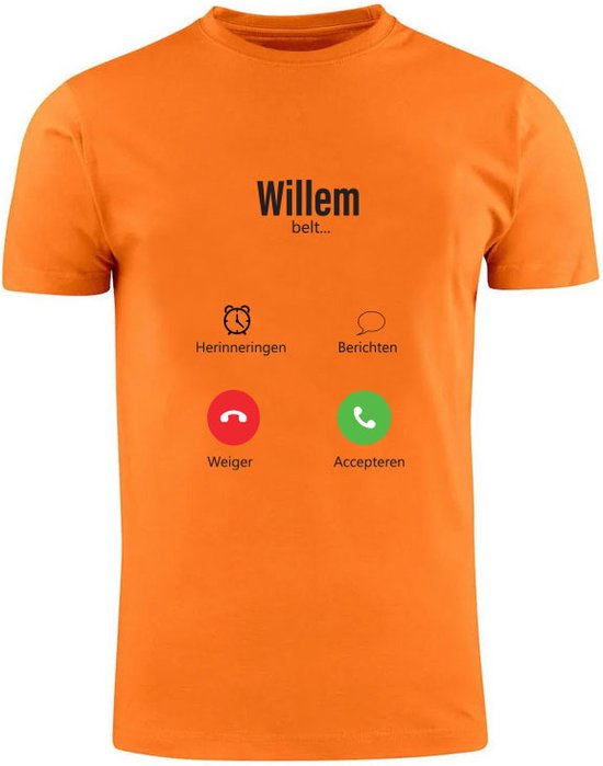 Willem belt Oranje T-shirt | Koningsdag | Koning | Unisex