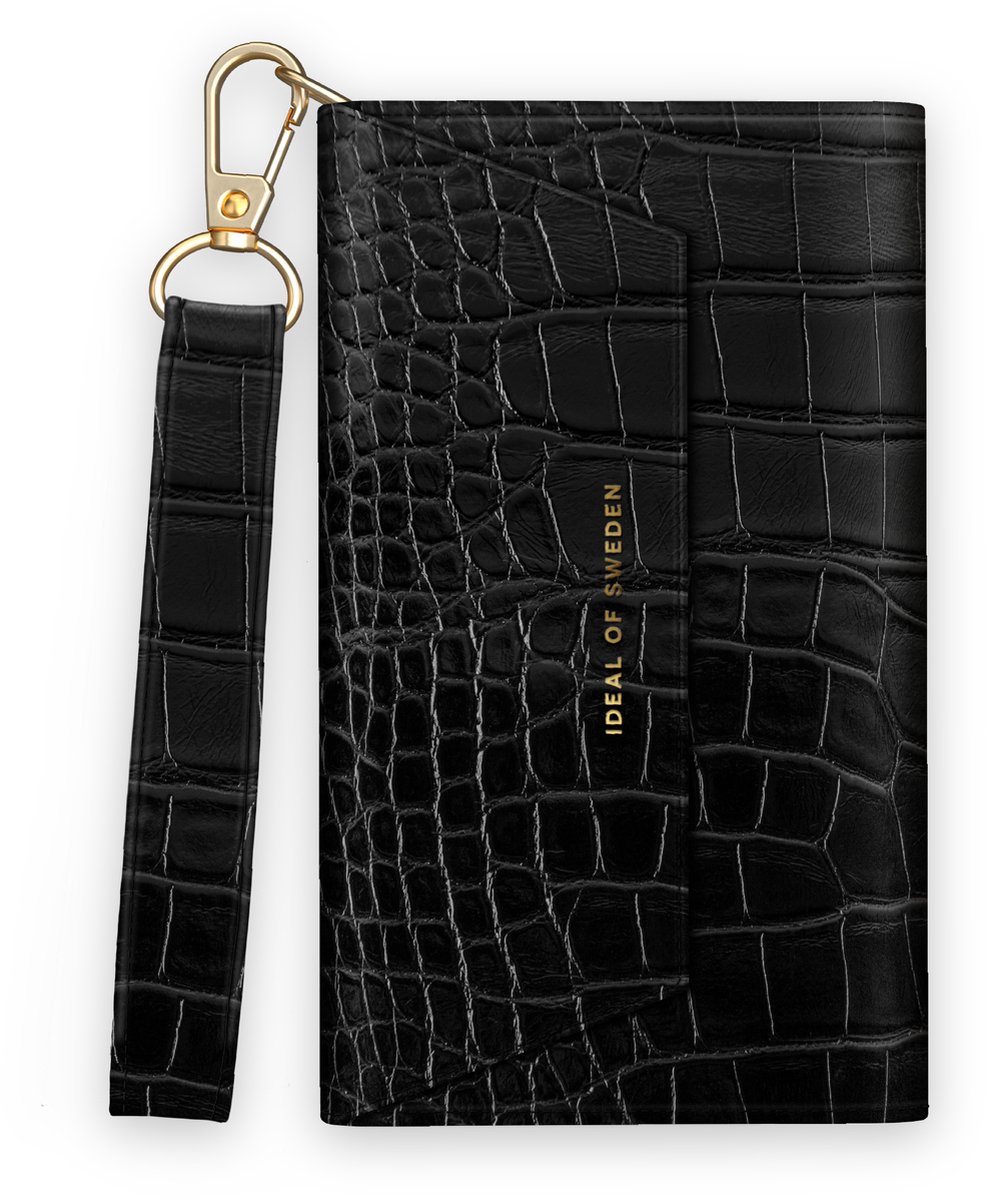 ideal of sweden cassette clutch geschikt voor Apple iphone 14 plus black croco