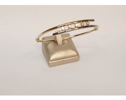 Gouden armband - Fjory - zilveren kern - 14karaat - diamant 0.30 crt - sale Juwelier Verlinden St. Hubert - van €2679,= voor €1995,=