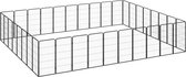 vidaXL-Hondenkennel-36-panelen-50-x-100-cm-gepoedercoat-staal-zwart