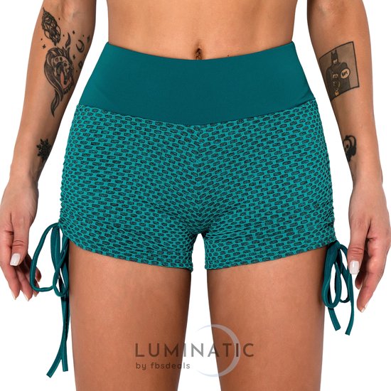 Tiktok Shorts - Shorts Dames - Sportlegging Dames - Korte Legging Dames - High Waist - Shapewear Dames - Sportbroek Dames - Luminatic® - Groen - S van TikTok — afbeelding 2