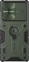 Geschikt voor Nillkin Samsung Galaxy S22 Ultra CamShield Armor Camera Slider Hoesje Groen