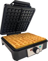 COOK-IT Wafelijzer - Waffle Maker - Vier Per Keer - Anti Aanbaklaag - 1100W