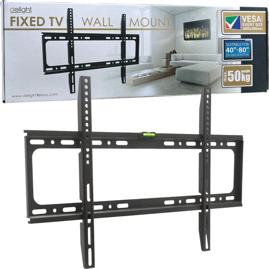 Delight TV Beugel - VESA 600x400 mm(max.) - Geschikt voor 40 - 80" inch - Met ingebouwde waterpas