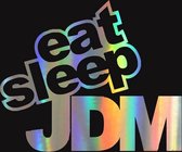Jumada's Auto sticker JDM Eat Sleep 15x12cm zwart