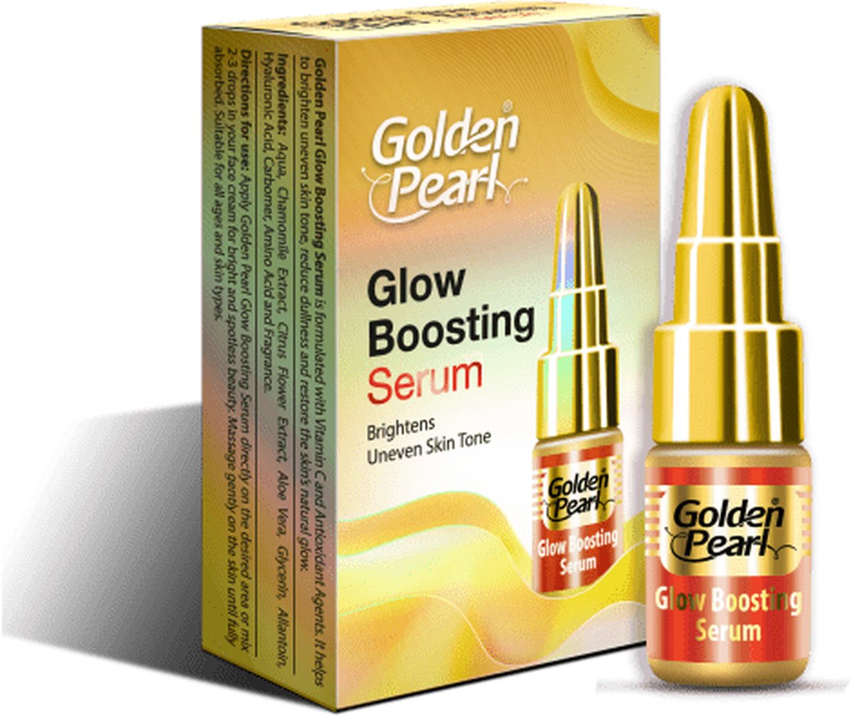 2 Stuks Golden Pearl Glow Boosting Skin Serum Bright And Spotless Beauty 3ml