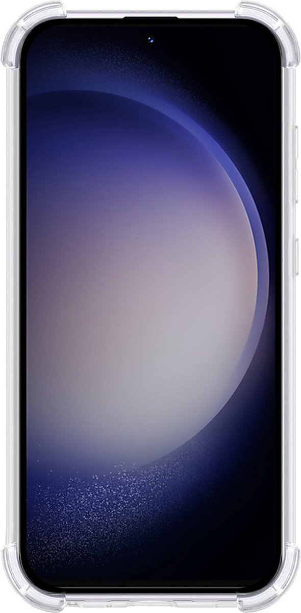 Samsung Galaxy S23 Ultra hoesje met pashouder shockproof backcover - Transparant