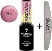 GUAPÀ® Rubber Base - Victoria Vynn™ Gel Polish Mega Base - Hard & Long Nails - Builder Gel - BIAB - Pink 8 ml