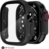 EP Goods - Full Cover/Hoesje - Screen Protector - Geschikt voor Apple Watch Ultra en Ultra 2 - 49mm - Hardcase - Protection - Zwart