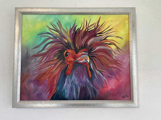 Olieverf schilderij Paradijsvogel