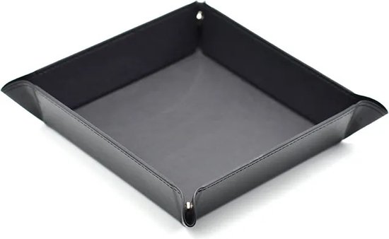 Afbeelding van het spel Leather Folding Dice Tray Zwart