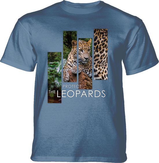 T-shirt Protect Leopard Split Portrait Blue 5XL
