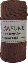 Cafuné Polypropyleen Macrame koord - 2mm - Kastanje - PP4 - Haken - Macramé -Paracord