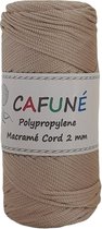 Cafuné Polypropyleen Macrame koord - 2mm - Milky Coffee - PP4 - Haken - Macramé - Paracord - Polyester