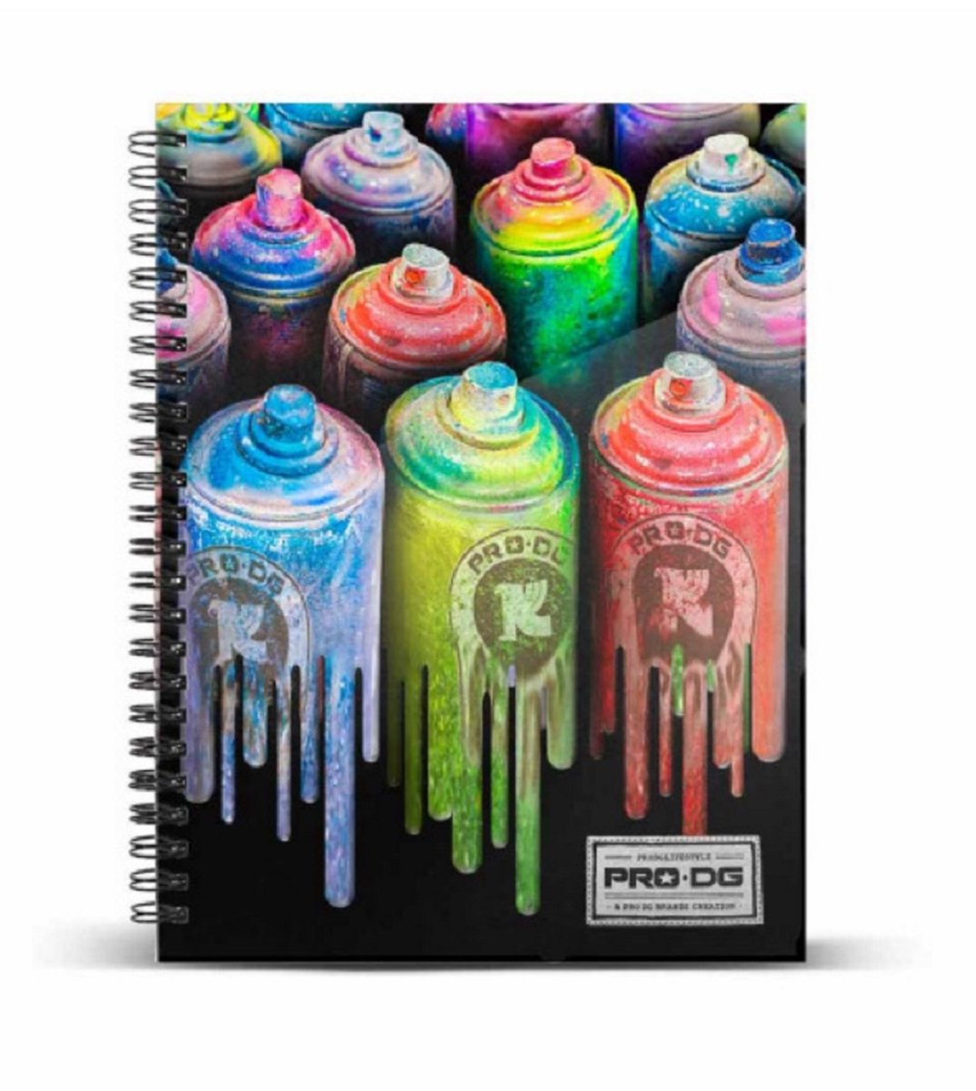 PRODG - A5 notitieboek - geruit 0.5 mm - Spiraal - Notebook - Notitieblok - 120 pagina's - Colors