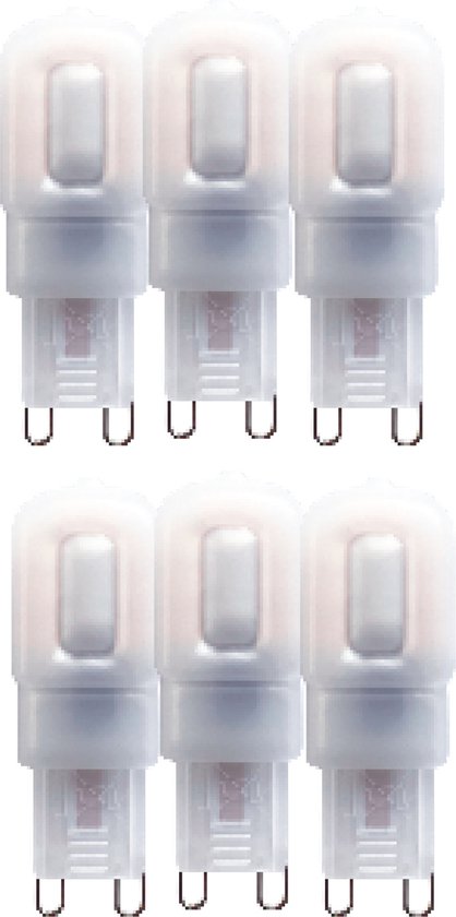 Lampe LED Groenovatie Raccord G9 - 3W - 47x18 mm - Dimmable - Paquet de 6 -  Blanc Chaud
