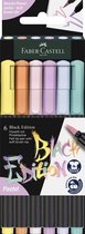 Stylos pinceaux Faber-Castell - Black edition - 6 couleurs pastel en étui karton - FC-116453