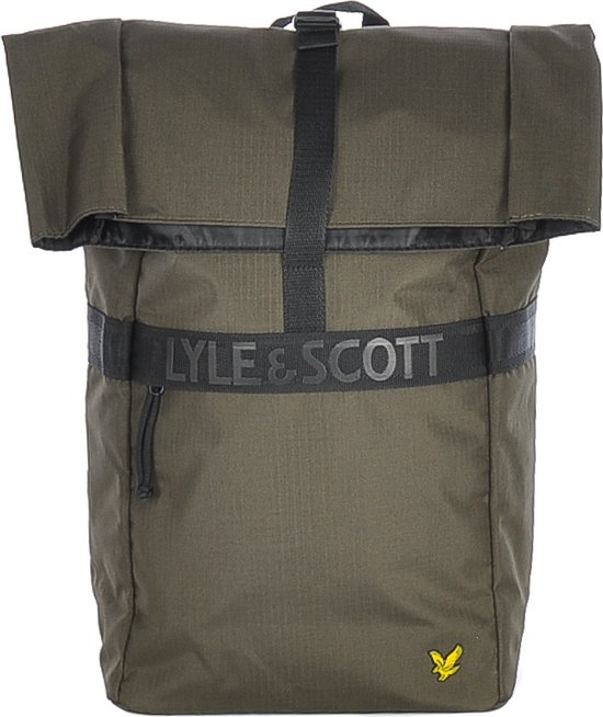 Lyle & Scott Recycled Rolltop Backpack Olive | bol