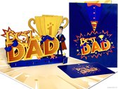 Cartes popup Popcards - Grande carte popup pour la Vaderdag pour le meilleur papa Carte de voeux Pa Pappa Super Dad