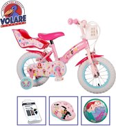 Volare Kinderfiets Disney Princess - 12 inch - Roze - Twee handremmen - Met fietshelm en accessoires