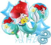 Ariel ballon set - 82x60cm - Folie Ballon - Prinses - Themafeest - 8 jaar - Verjaardag - Ballonnen - Versiering - Helium ballon - de kleine zeemeermin