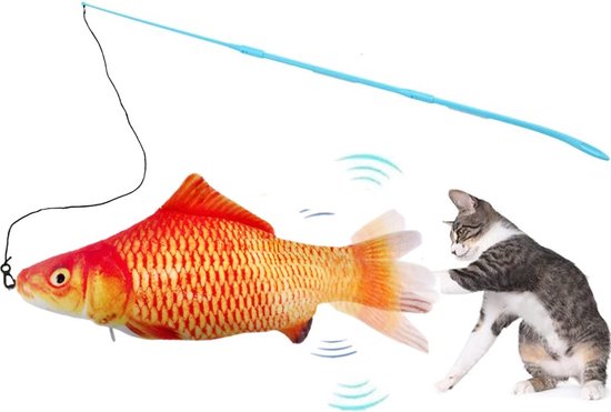 Elektrische Flipping Bewegende Vis Kat Speelgoed Realistische Flopping Wiggle Vis Kattenkruid Speelgoed Grappige Interactieve Huisdieren Chew Bite Kick Benodigdheden voor Kat Kitten Kitty