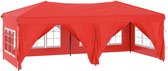 vidaXL - Partytent - inklapbaar - met - zijwanden - 3x6 - m - rood