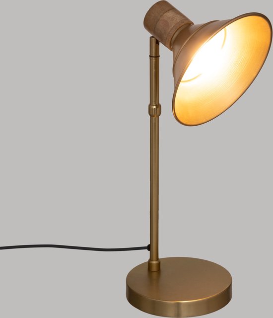 Atmosphera Lampe à poser Bota / Métal en marbre doré - H45cm | bol