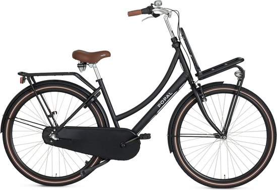 Popal Daily Dutch Basic+ N3 Transportfiets - Stadsfiets - Dames - 47 centimeter - Mat Zwart