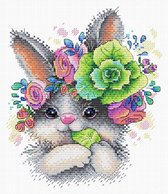 Borduurpakket MP STUDIA - Charming Rabbit - charmant konijn - telpatroon om zelf te borduren
