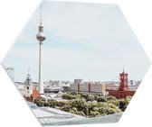 PVC Schuimplaat Hexagon - Duitse Stad met Mooie Gebouwen - 70x60.9 cm Foto op Hexagon (Met Ophangsysteem)