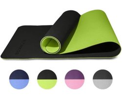 Rankos Sport Fitnessmat - 183 cm x 61 cm x 0.6 cm - Groen - Yoga Mat - Sport Mat - Inclusief draagriem - Hoogwaardige kwaliteit trainingsmat - Anti Slip mat - 100% Huidvriendelijk & Duurzaam