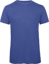 T-shirt met ronde hals 'Triblend men' B&C Collectie Heather Kobaltblauw - L