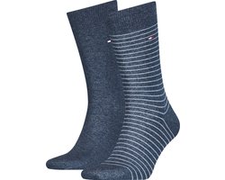 Tommy Hilfiger MEN SMALL STRIPE SOCK 2P Mannen Sokken Maat 43-46