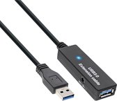 InLine actieve USB naar USB verlengkabel - externe voedingsadapter - USB3.0 - tot 0,9A - 10 meter