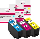 Go4inkt compatible met Epson 378XL c/m/y inkt cartridges cyaan/magenta/yellow - 3 stuks