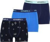 O'Neill - Boxershorts - Maat XL - 3 Pack - Met 1x Ikat Patronen en 2x Neutraal - 2023 Model - 95% Katoen - Herenboxershorts
