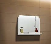 Miroir de salle de bain - Étagère - Luna 60 x 50 - Witte mat