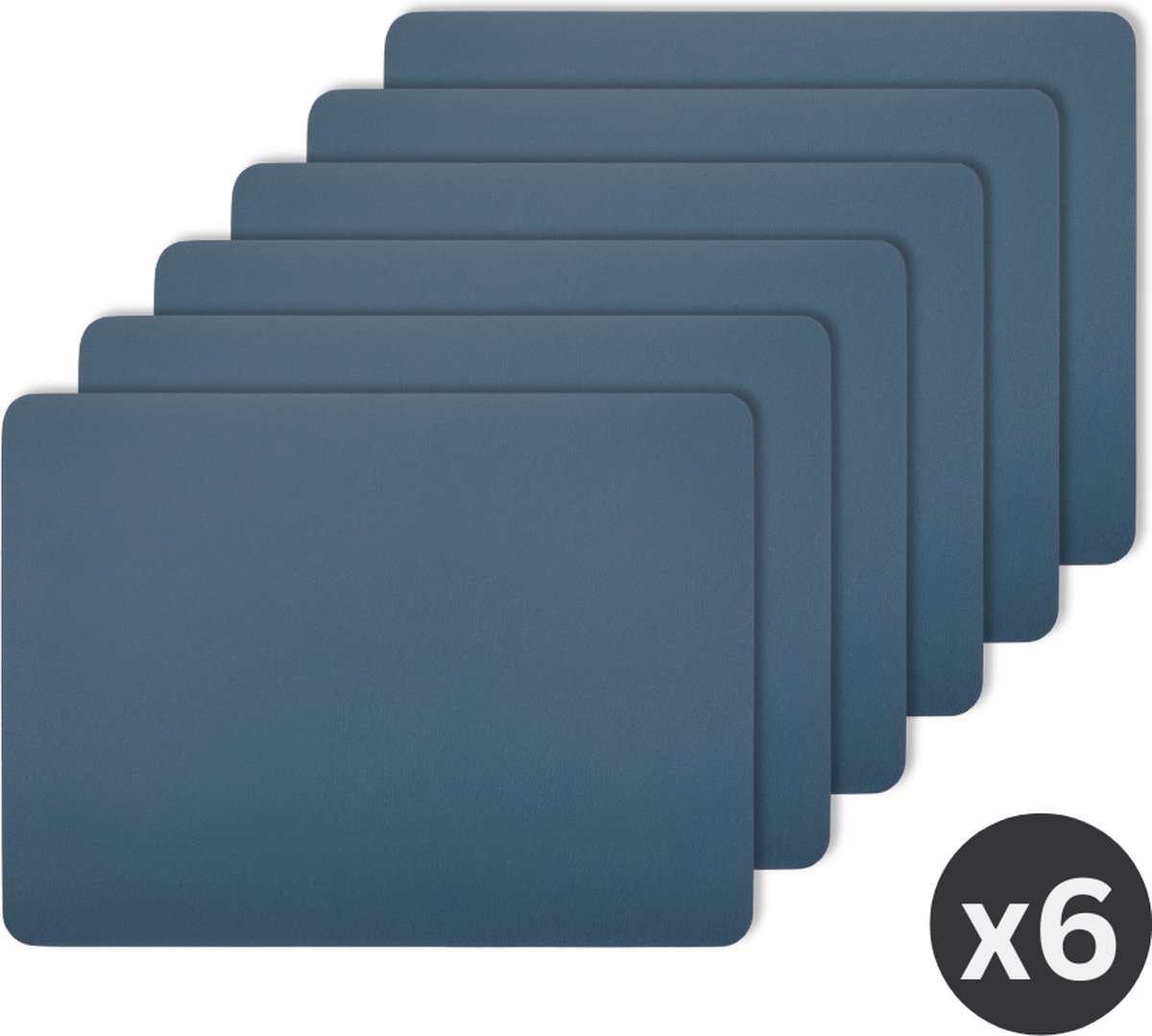 Placemat Togo - kunststof - SET/6 - blauw - 33x45cm