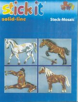 Stick-it paarden, 4 in 1 set, ca. 1.500 steentjes, ophanghaakje en heveltje