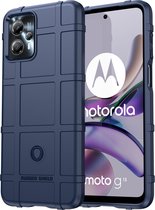 iMoshion Hoesje Geschikt voor Motorola Moto G23 / Moto G13 Hoesje Siliconen - iMoshion Rugged Shield Backcover - Donkerblauw