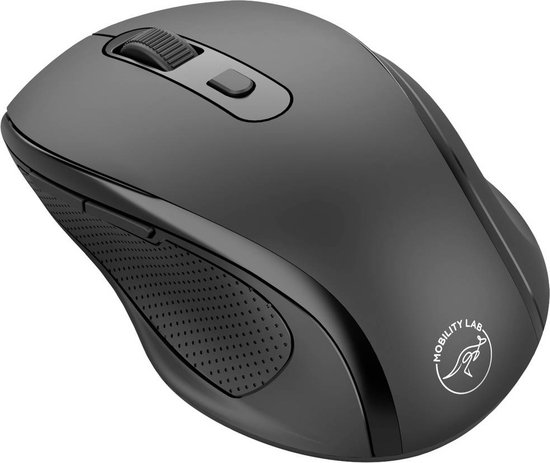 Mobility LAB ML308883 Muis Bluetooth Laser Zwart 6 Toetsen 1200 dpi Geluidsarme toetsen, Geïntegreerd scrollwiel