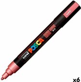 Posca Stiften PC-5M Medium Tip - verfstiften - Metallic rood - 6 stuks